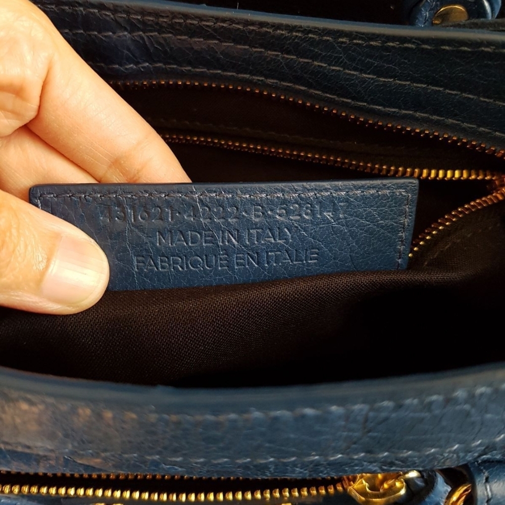 Balenciaga Classic City Blue Leather Bag - Picture 3 of 4